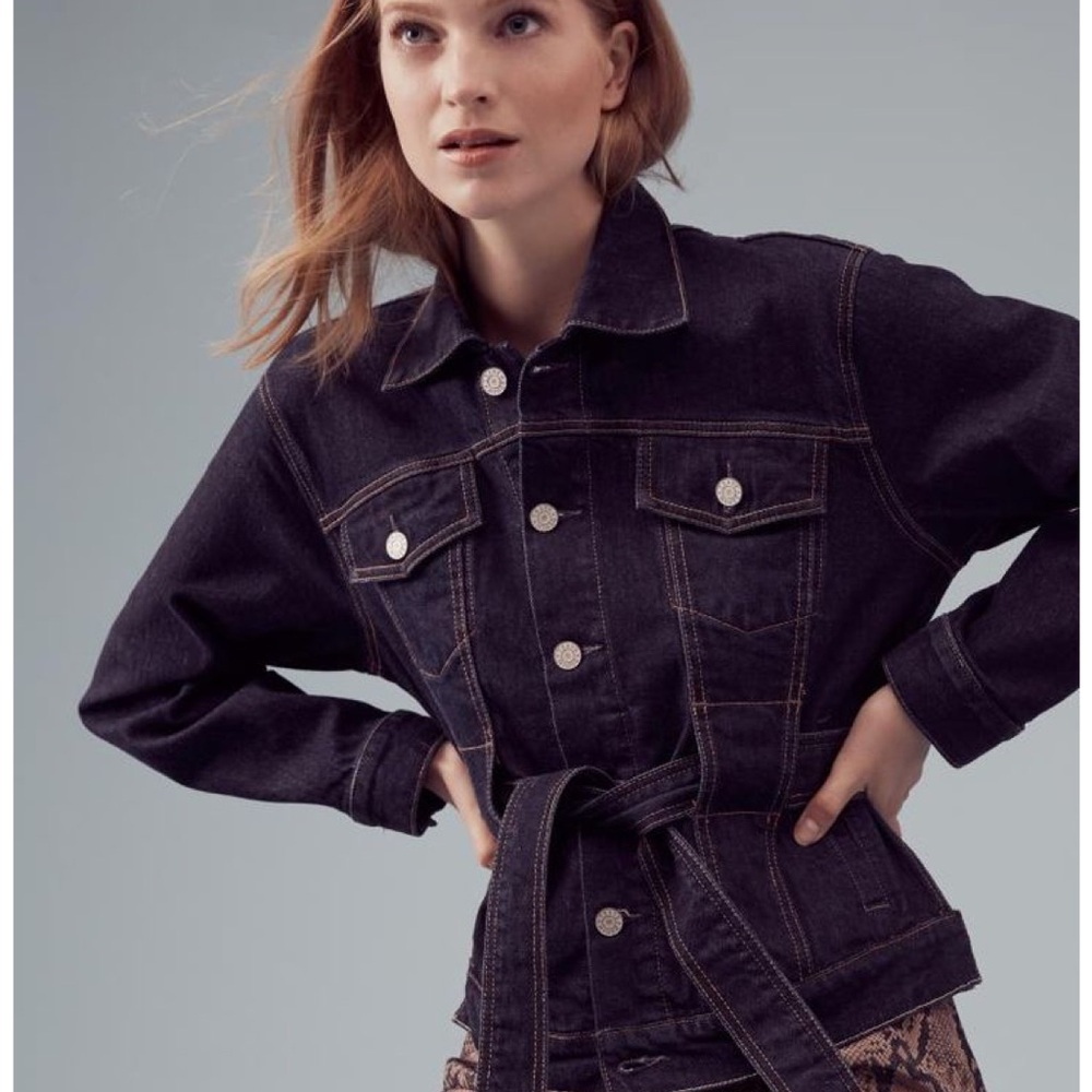 Trave Dark Wash Denim Jacket - Adrienne